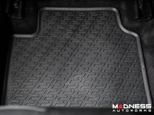Alfa Romeo Giulia Floor Mat Set - All Weather Rubber Front/ Rear 4 Piece Set - Deluxe - RWD Model